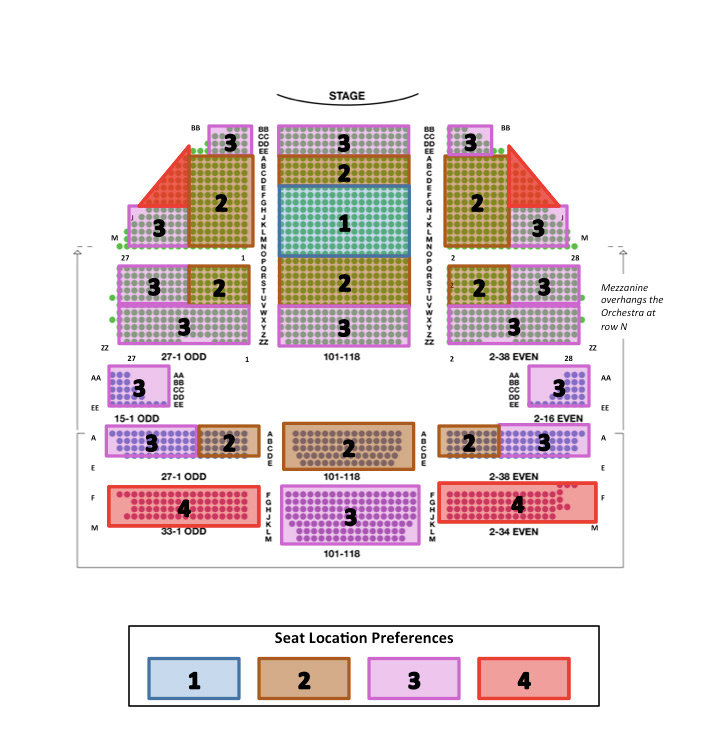 Gershwin Theatre Seating Chart