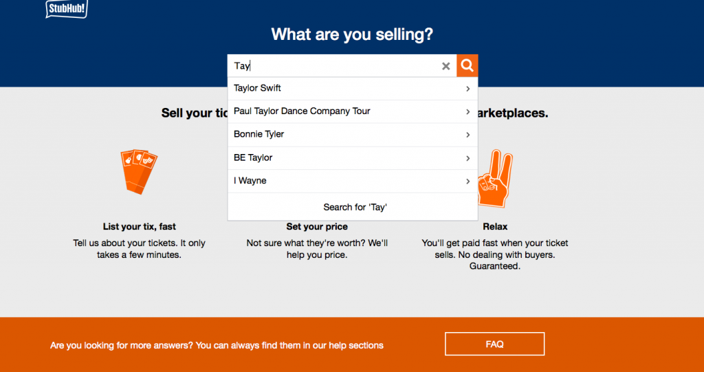 Sell Tickets on StubHub