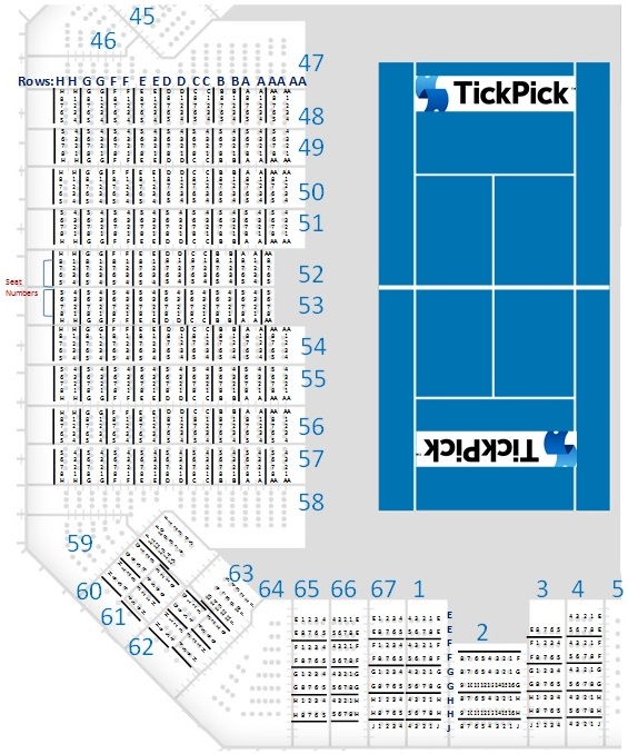 Arthur Ashe US Open Seating Chart