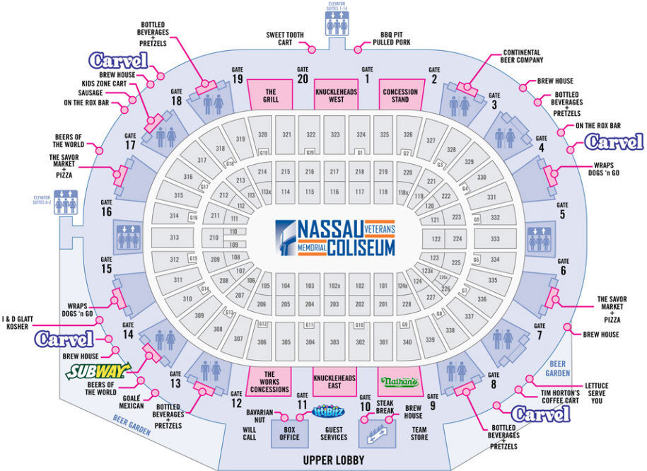 Food options at Nassau Coliseum