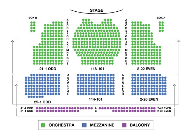 seating chart walter kerr