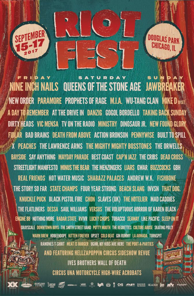 Riot Fest Lineup History