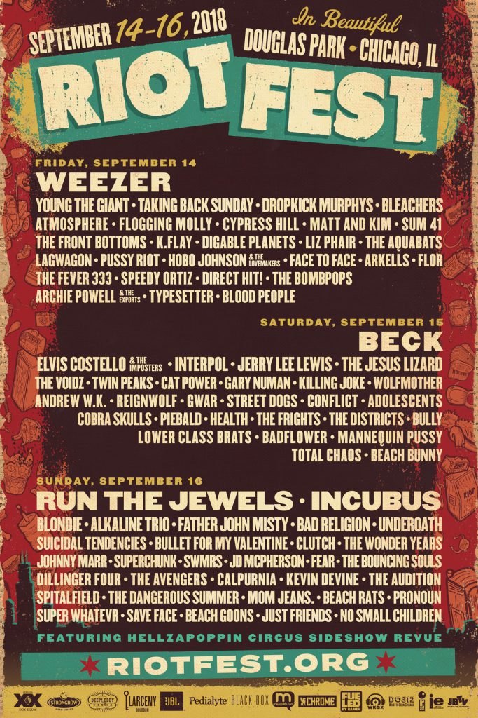Riot Fest Lineup History